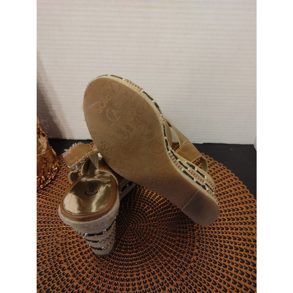 Carlos Monterey Peep Toe Wedge Heels Size 7.5 - Picture 5 of 5